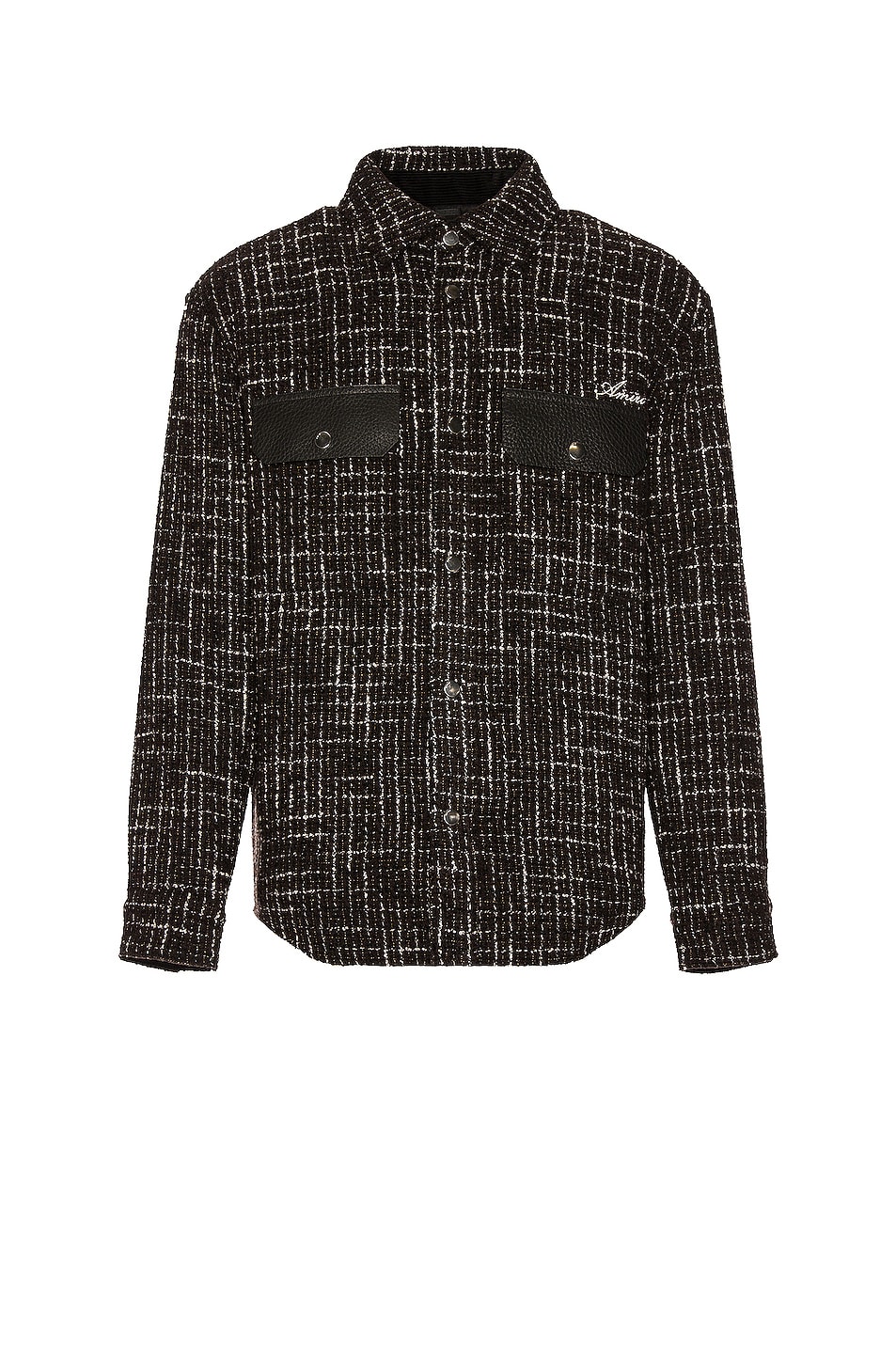Image 1 of Amiri Boucle Padded Overshirt in Brown