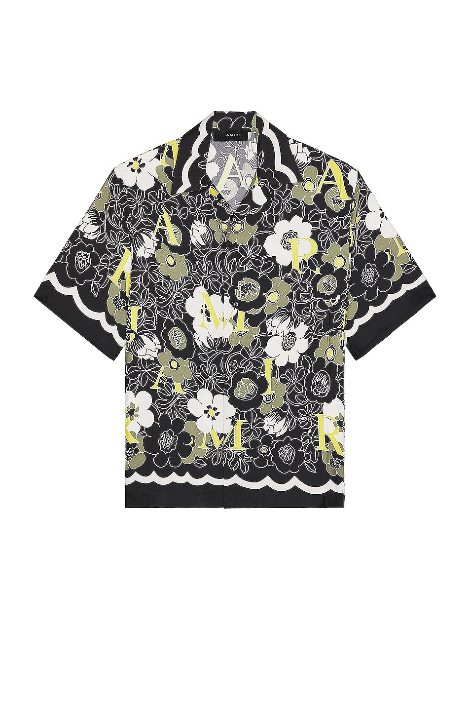 Image 1 of Amiri Flower Camp Shirt in Black