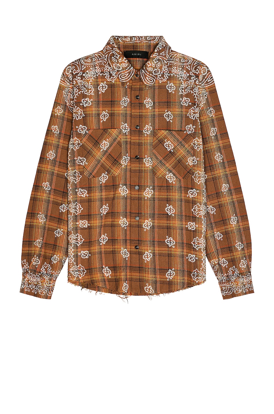 Image 1 of Amiri Bleach Bandana Plaid in Brown