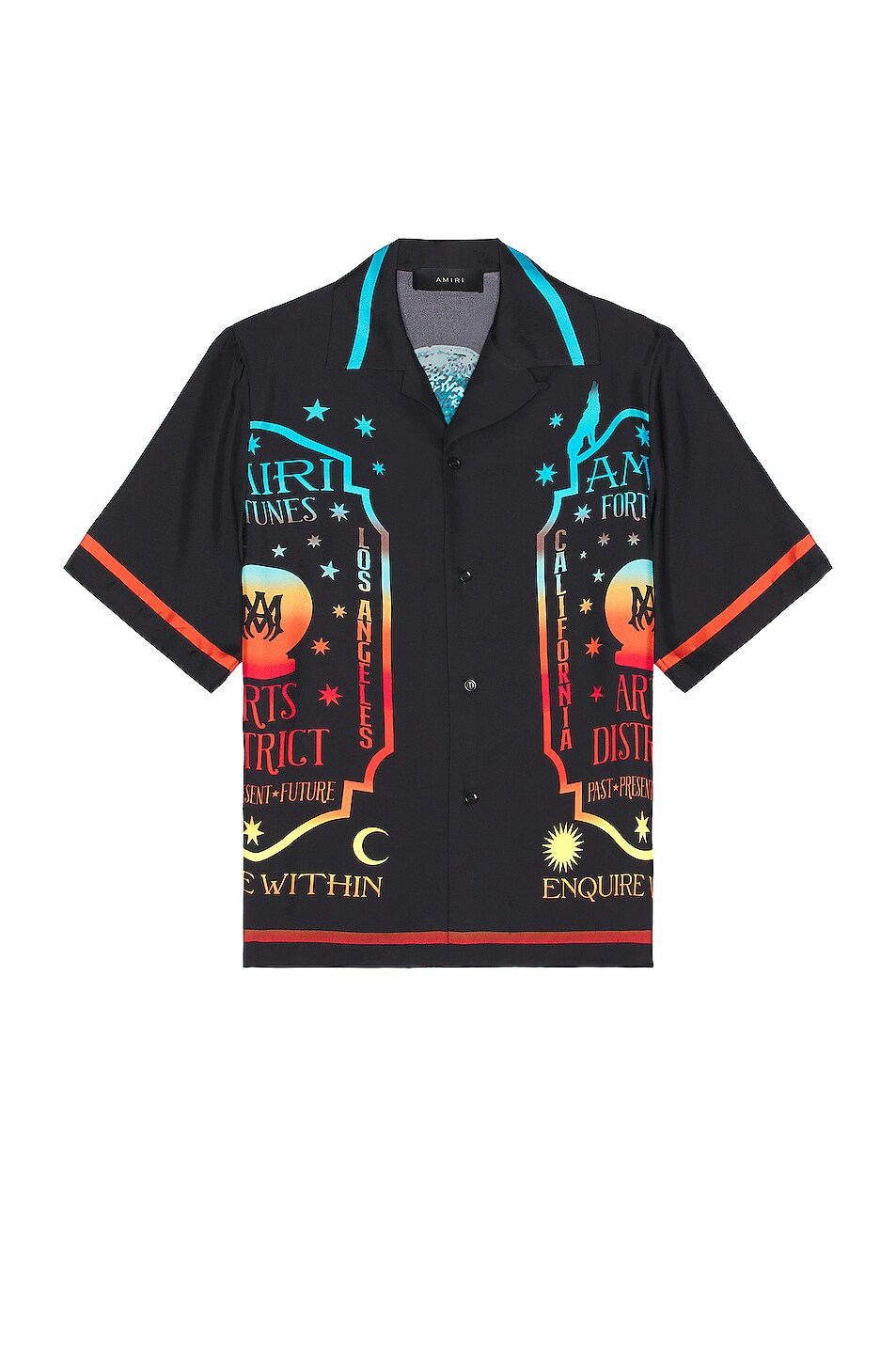 Image 1 of Amiri Fortune Bowling Shirt in Black