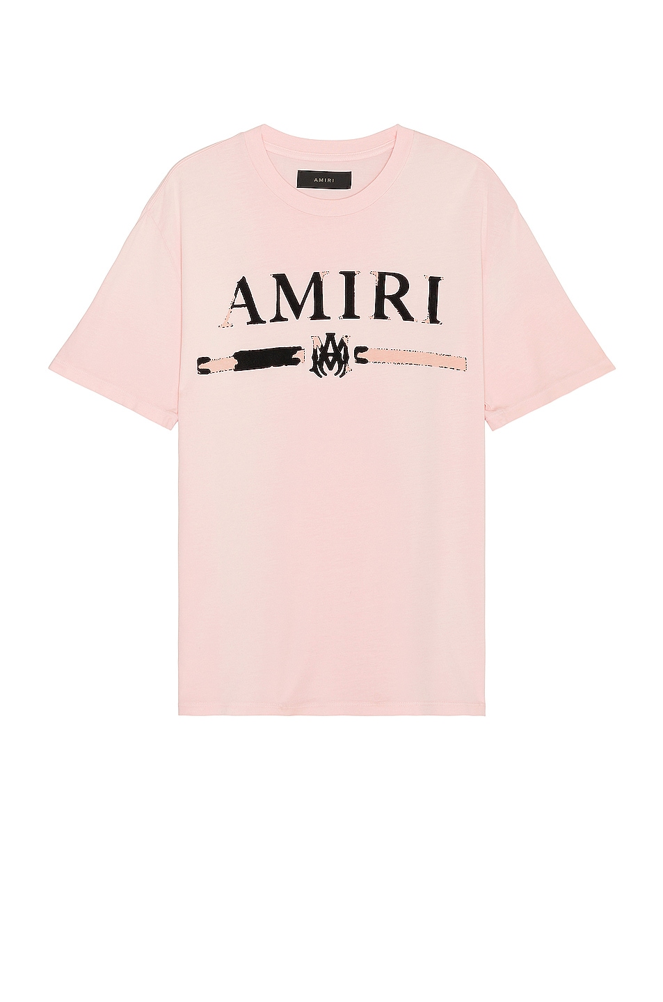Image 1 of Amiri Ma Bar Applique Tee in Silver & Pink