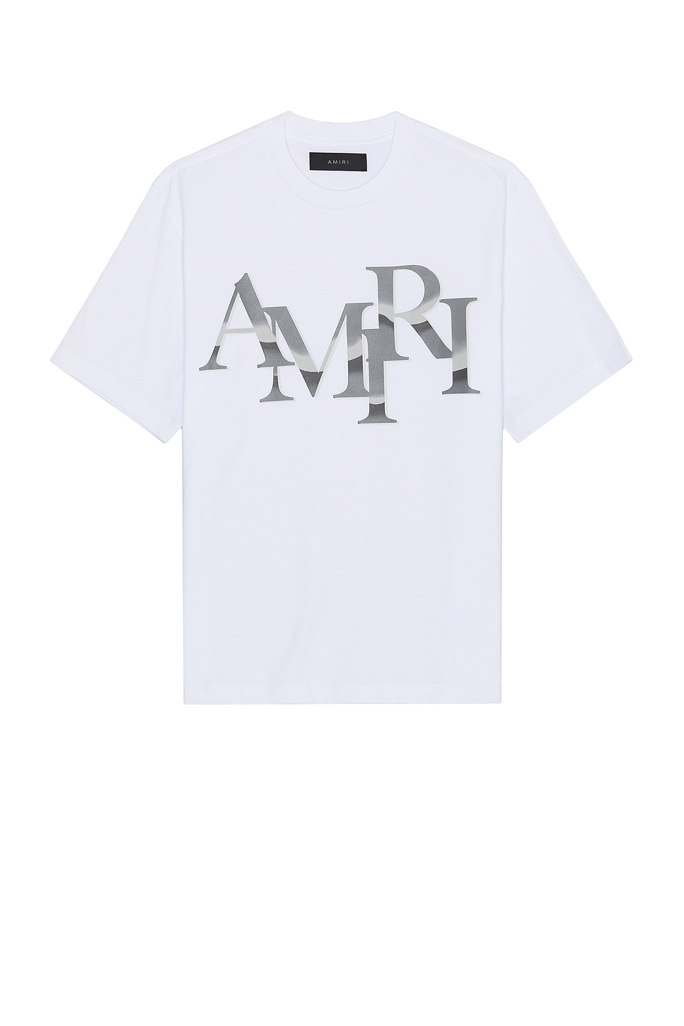 Image 1 of Amiri Staggered Chrome Tee in White