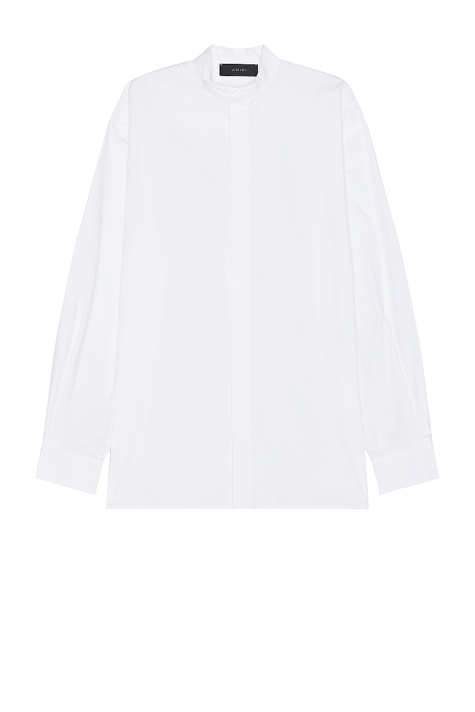 Image 1 of Amiri Tab Collar Poplin Shirt in White