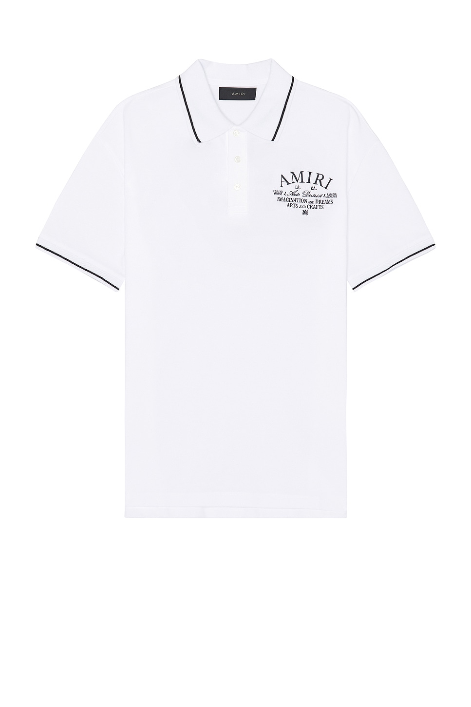 Shop Amiri Arts District Polo In White