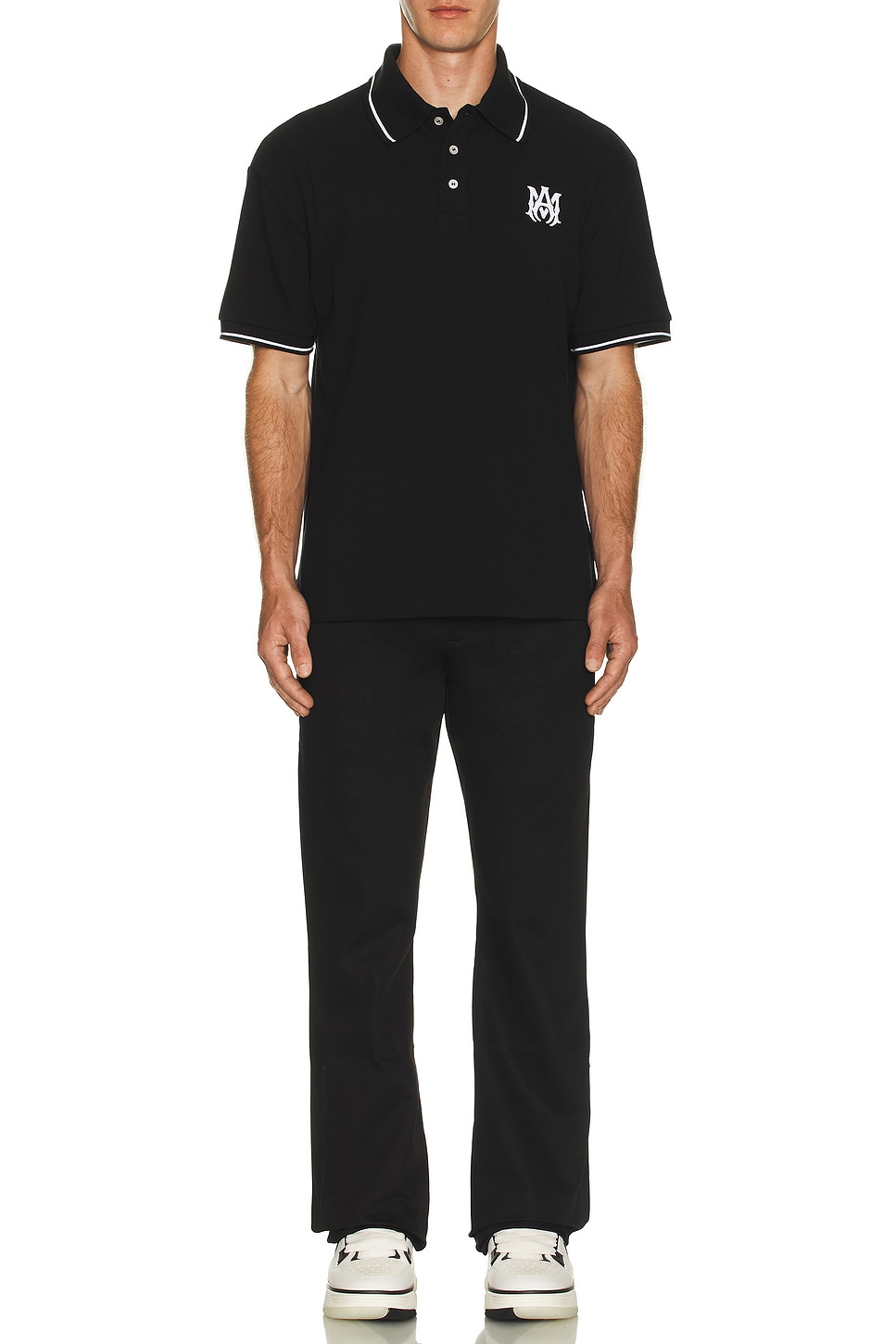 Image 1 of Amiri MA Core Logo Polo in Black