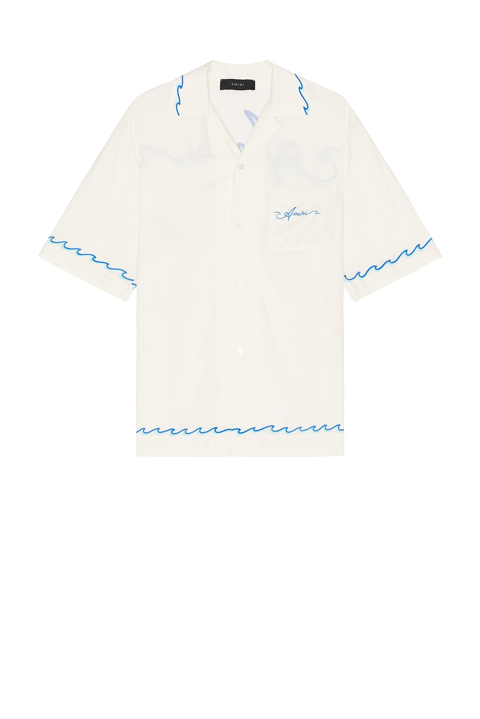 Shop Amiri Wave Camp Shirt In Birch