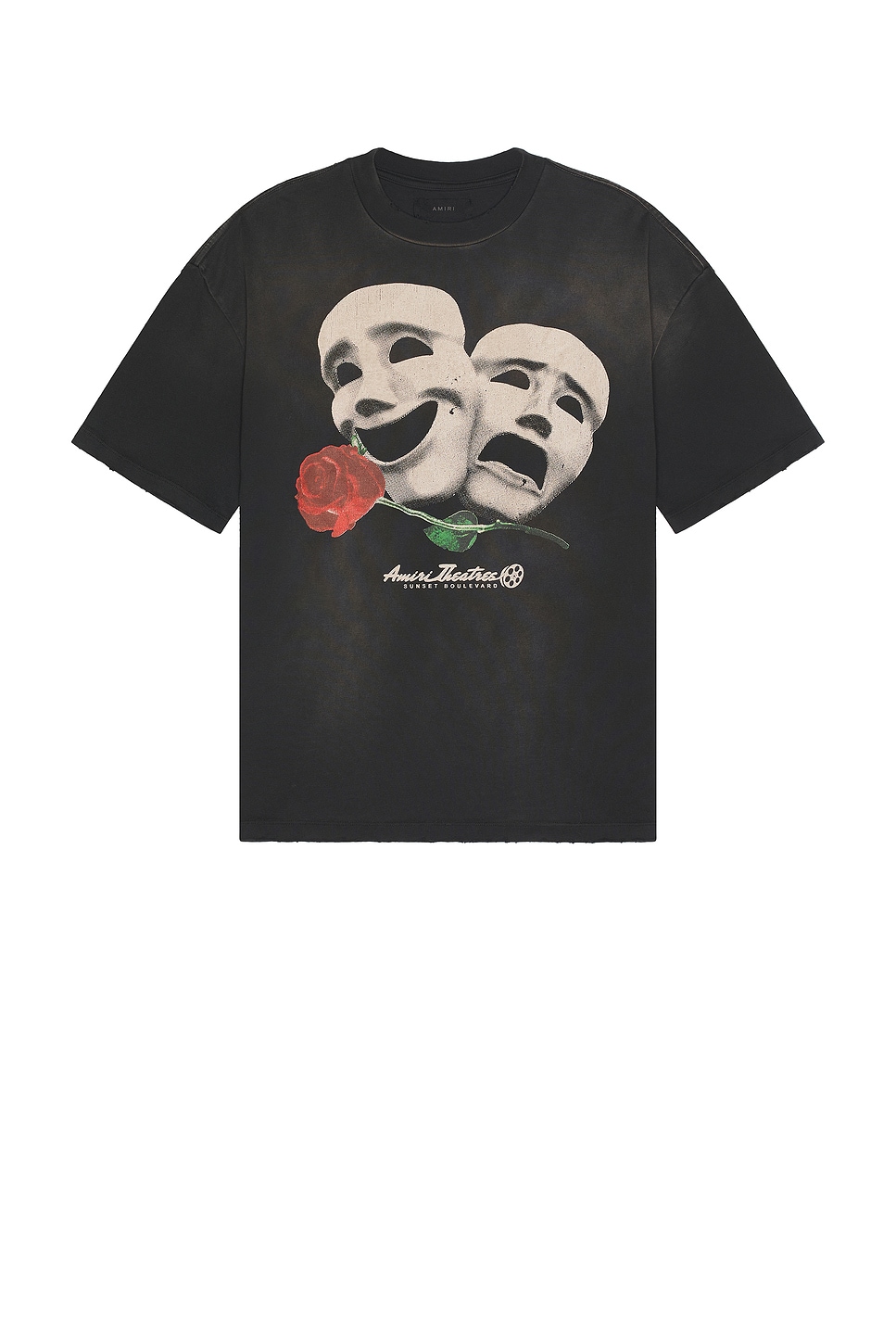 Image 1 of Amiri Theatre Masks Oversized Tee in Black