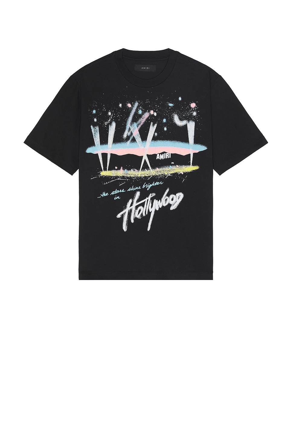 Shop Amiri Hollywood Lights Tee In Black