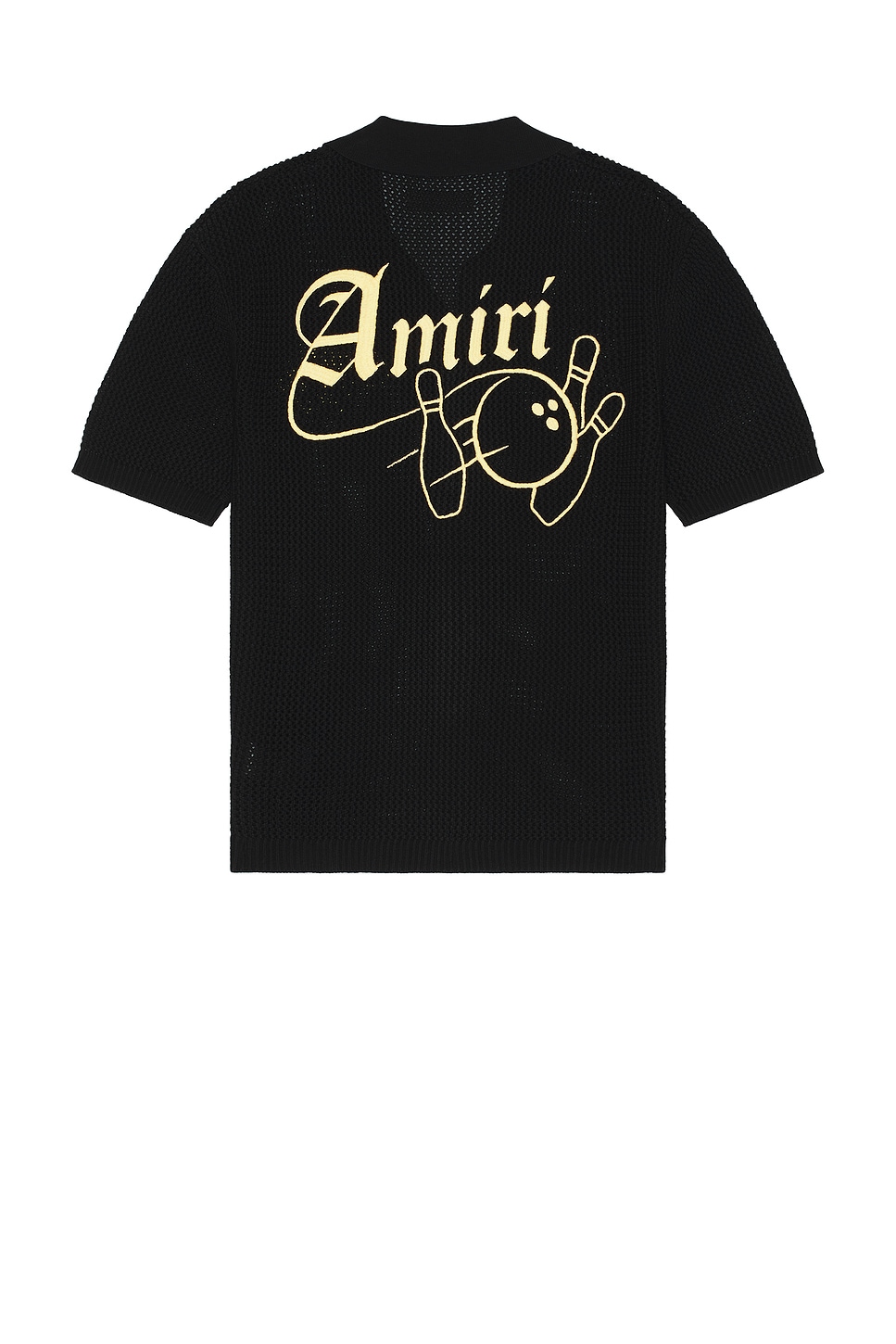 Image 1 of Amiri Bowling Crochet Shirt in Black