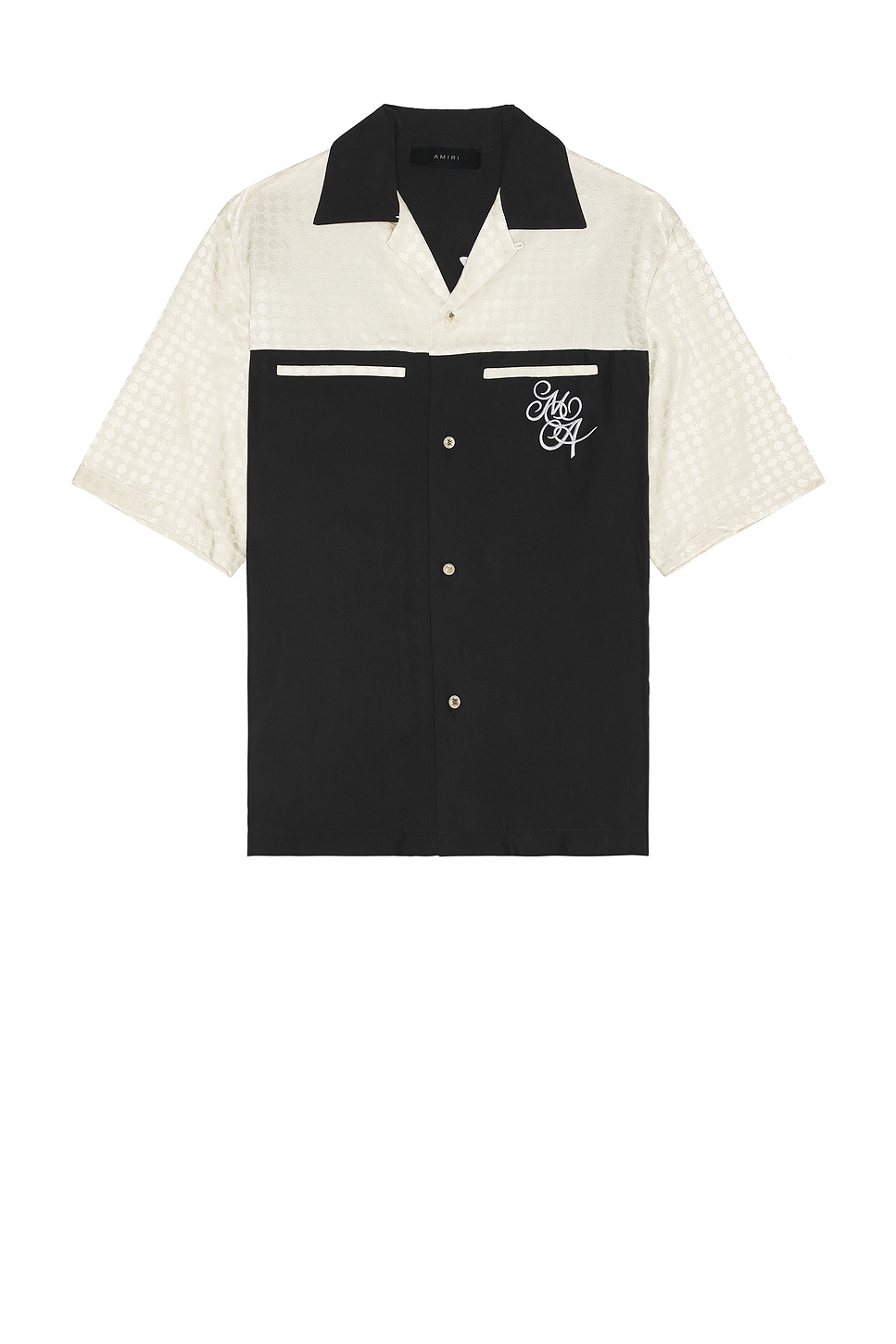 Shop Amiri Ma Quad Yoke Camp Shirt In Black