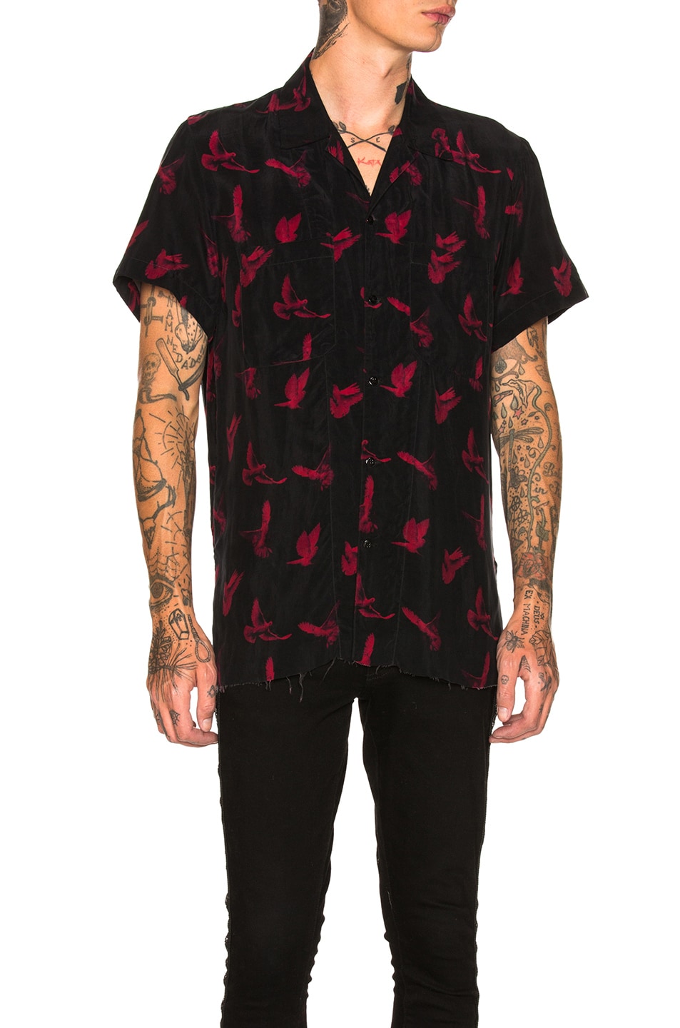 Image 1 of Amiri Dove Shirt in Black & Red