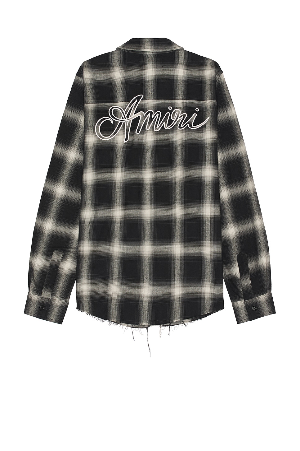 Shop Amiri Swirl Flannel Shirt In Black