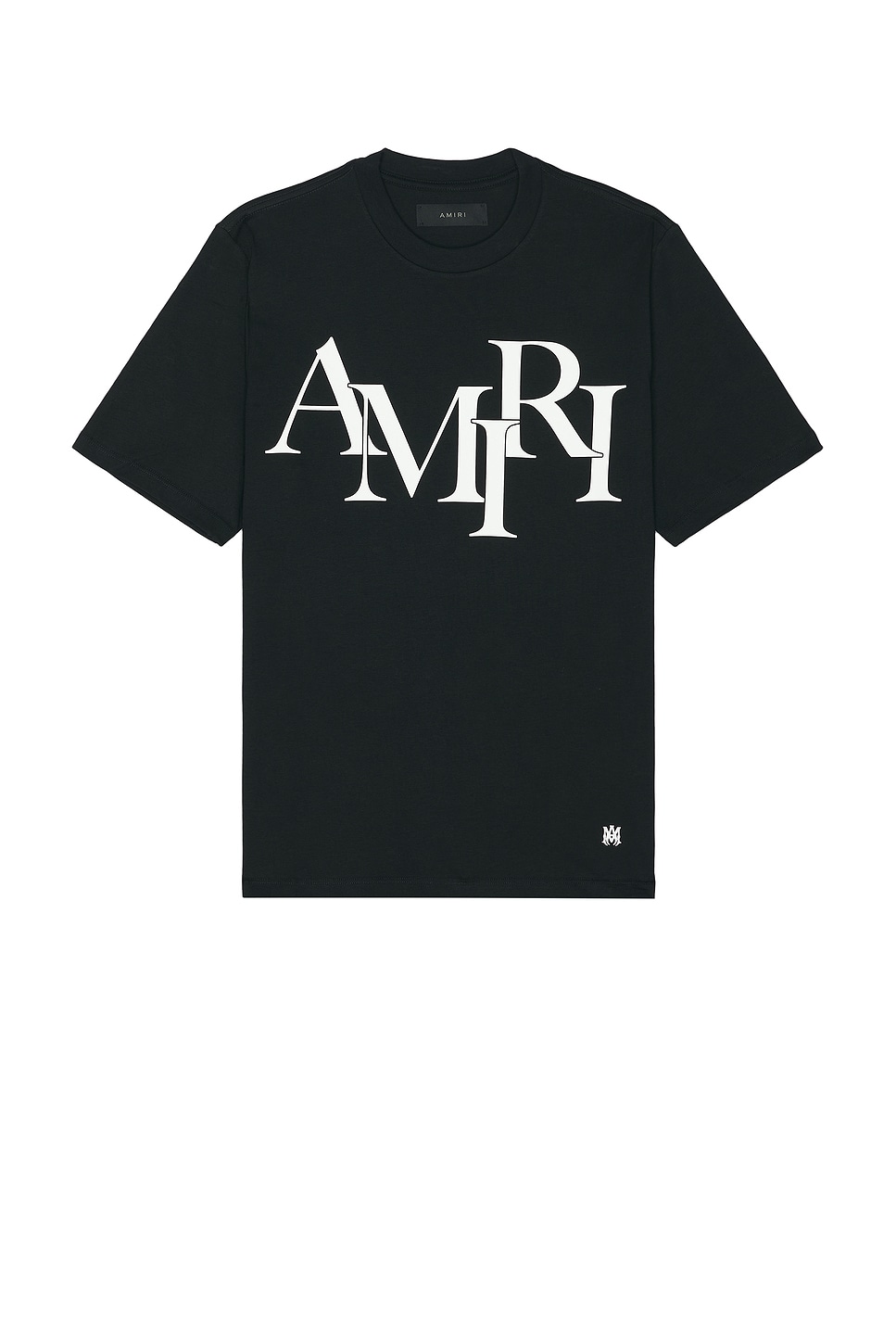 Image 1 of Amiri Staggered Logo Tee in Black