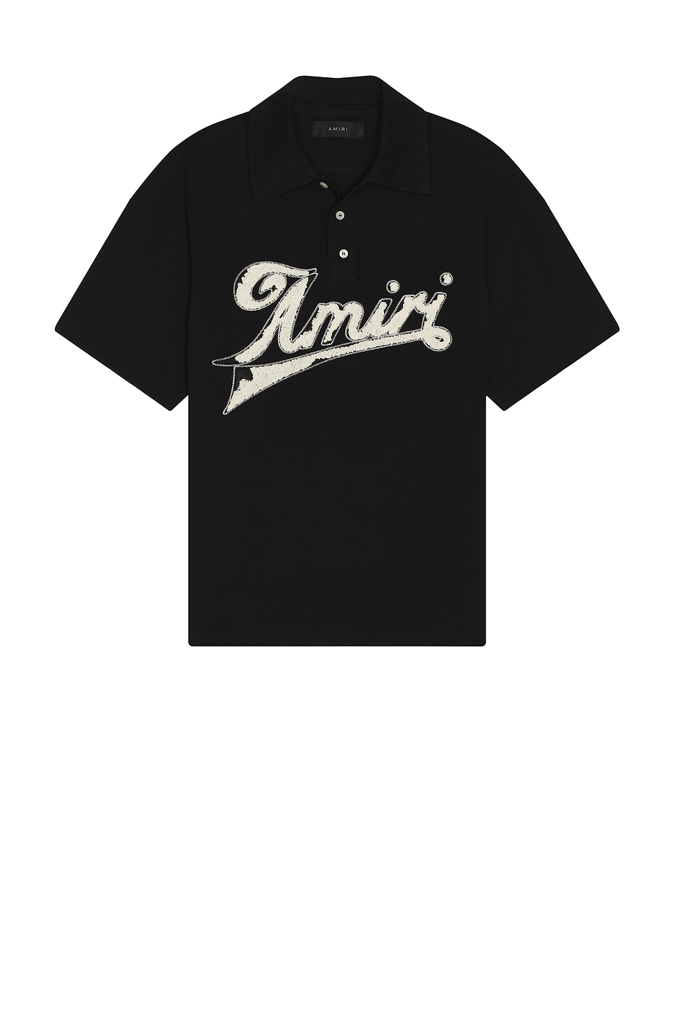 Distressed Polo in Black