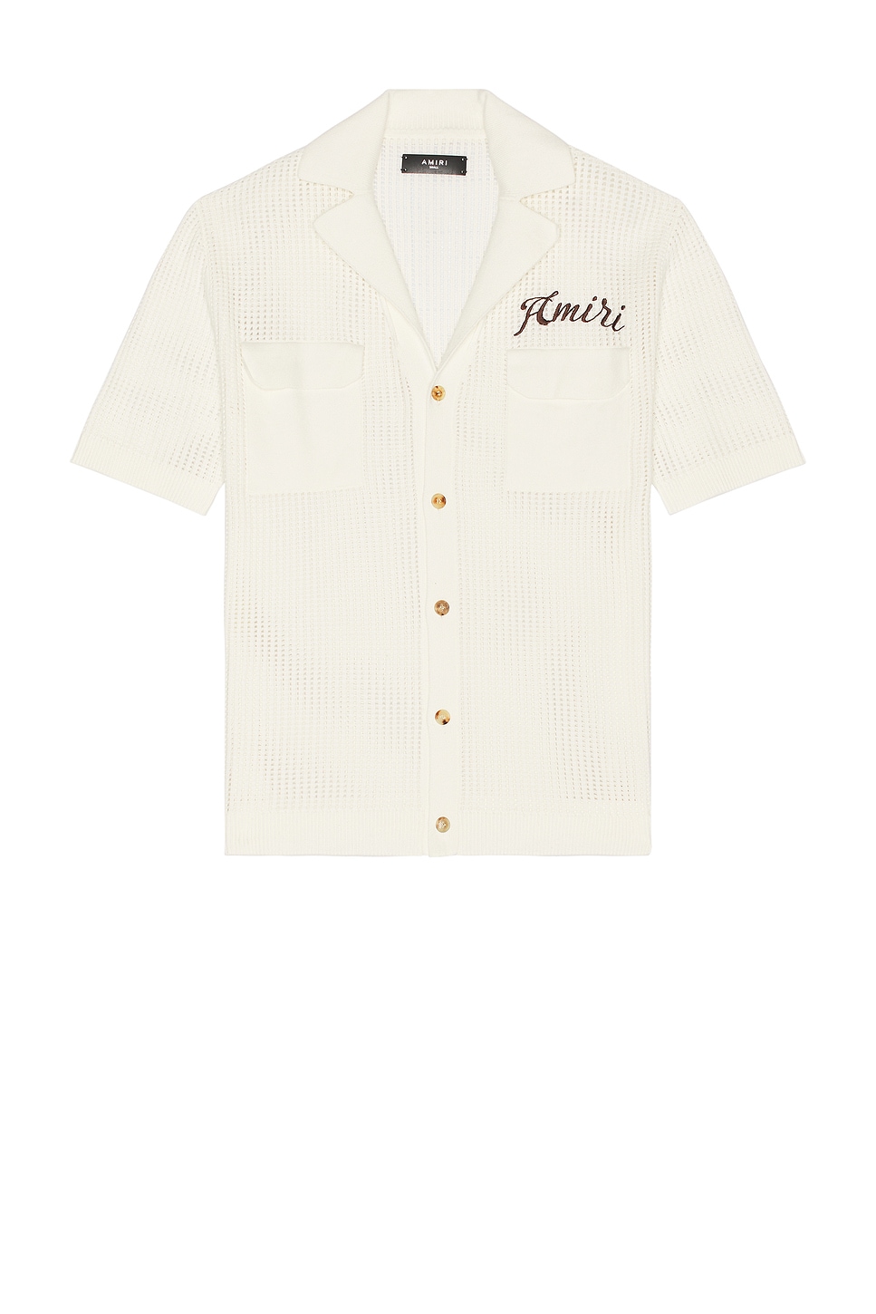 Mesh Polo in White