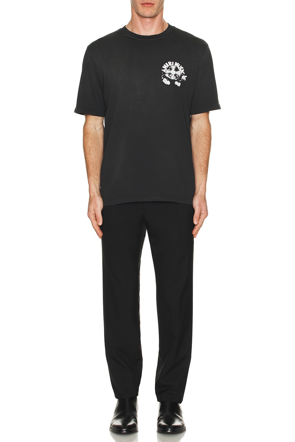 Image 1 of Amiri Music Record Tee in Black