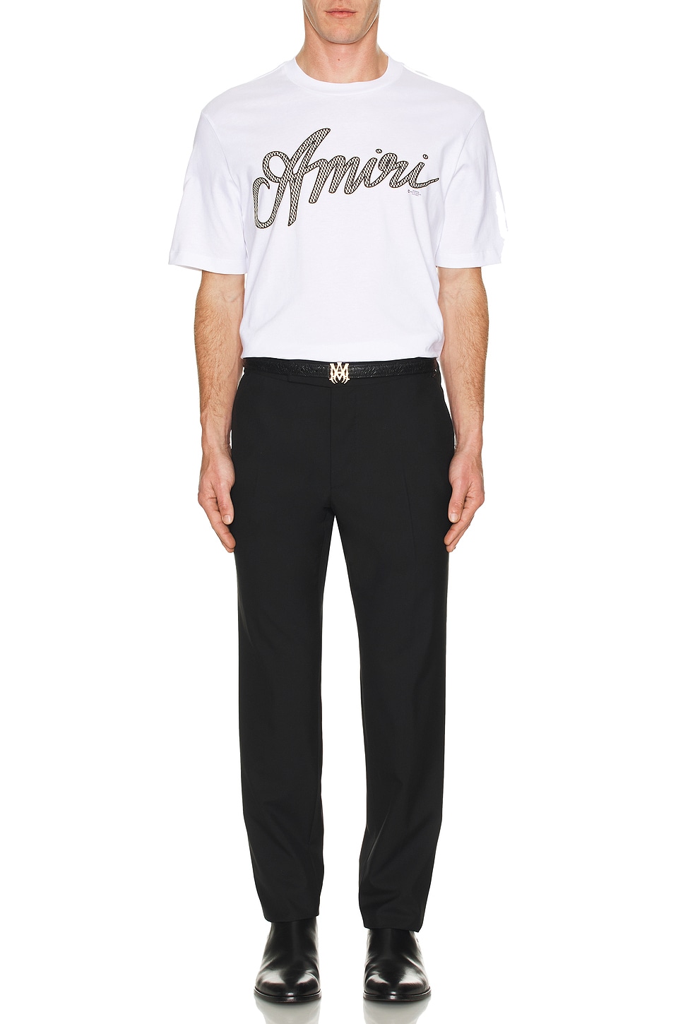 Image 1 of Amiri Script Tee in White