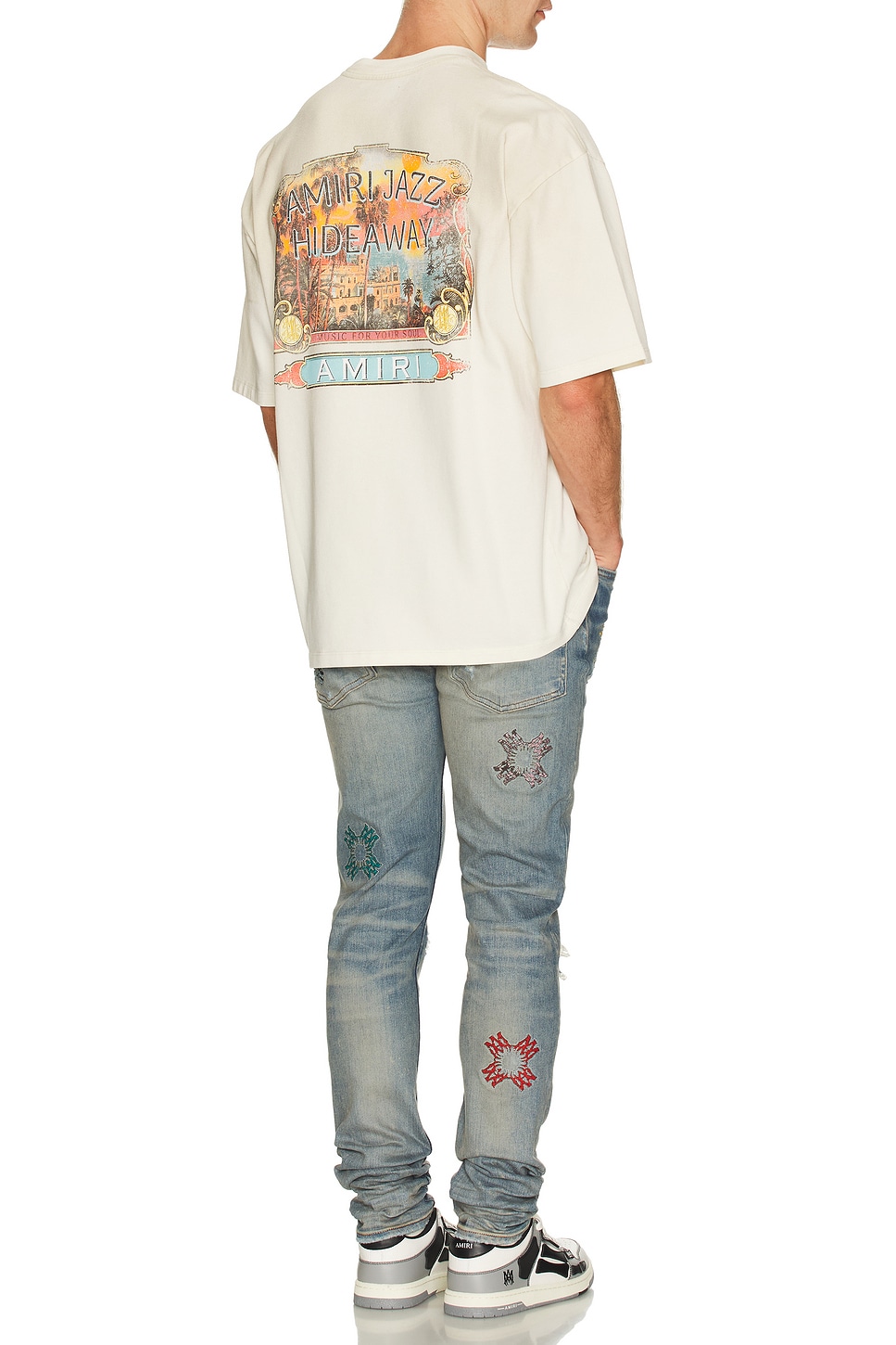Image 1 of Amiri Jazz Hideaway Tee in Ivory