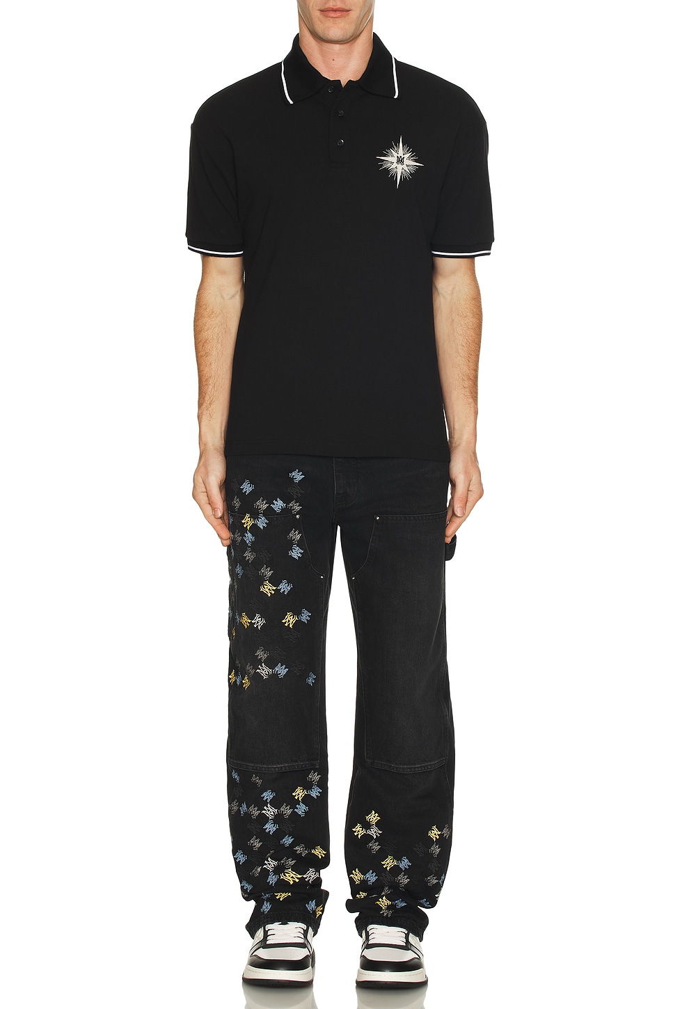 Image 1 of Amiri Starburst Polo in Black