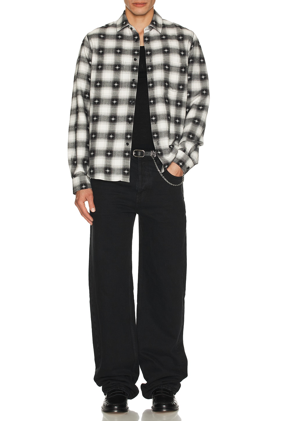 Image 1 of Amiri Starburst Flannel in Black