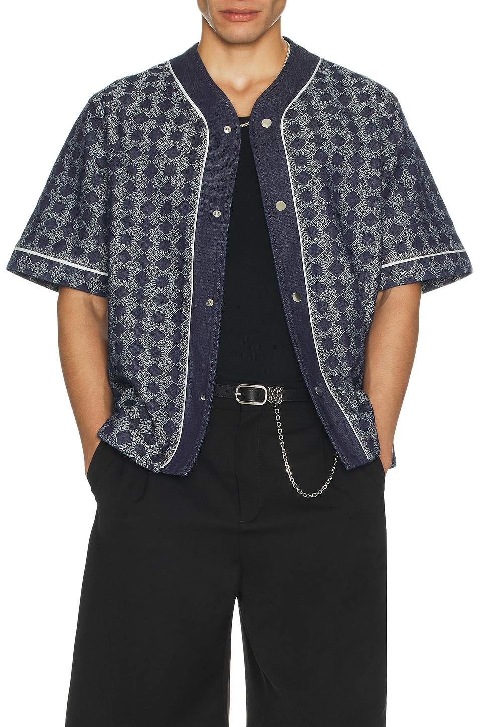 MA Quad Denim Baseball Shirt - Thumbnail 5