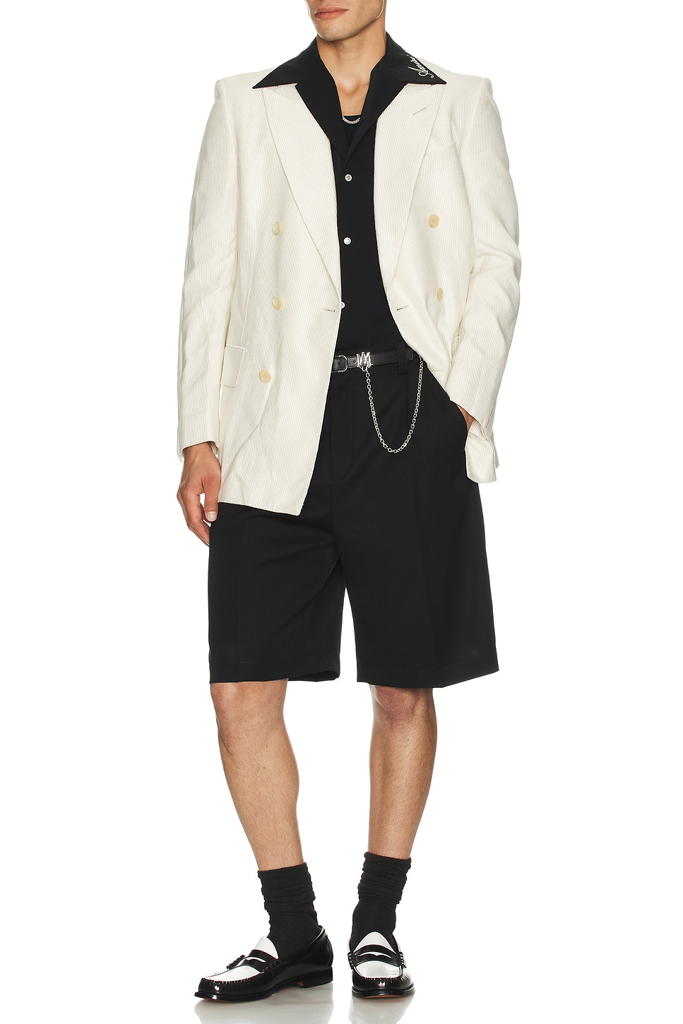 Image 1 of Amiri Camp Shirt in Black