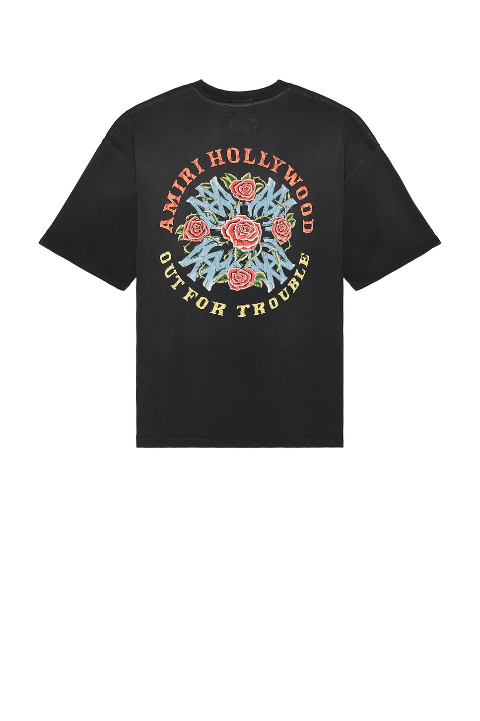 Amiri Out For Trouble Oversized Tee In Black