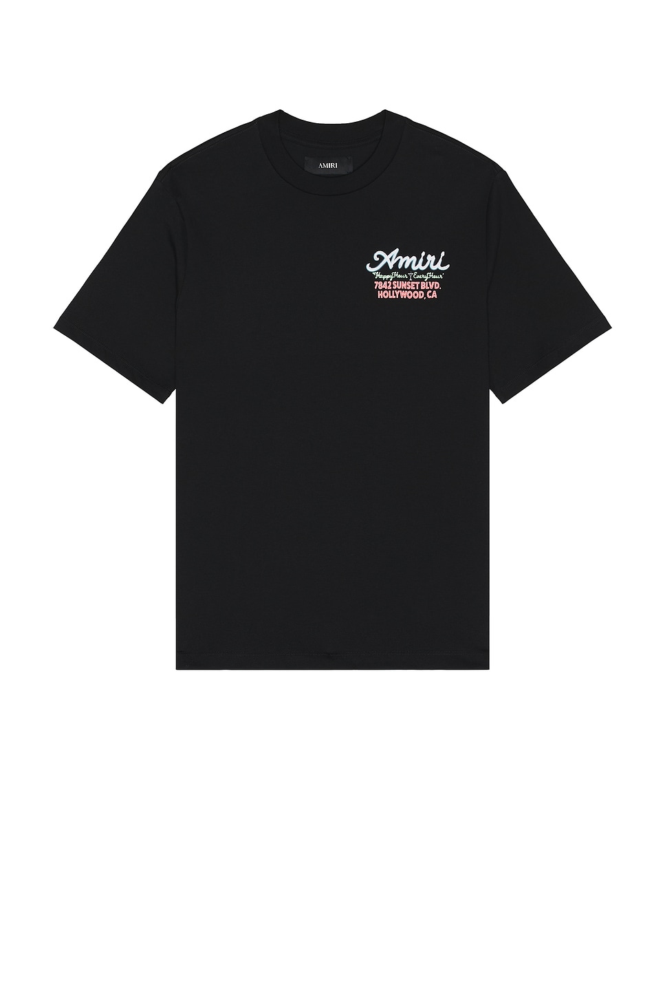 Amiri Neon Lights Oversized Tee In Black