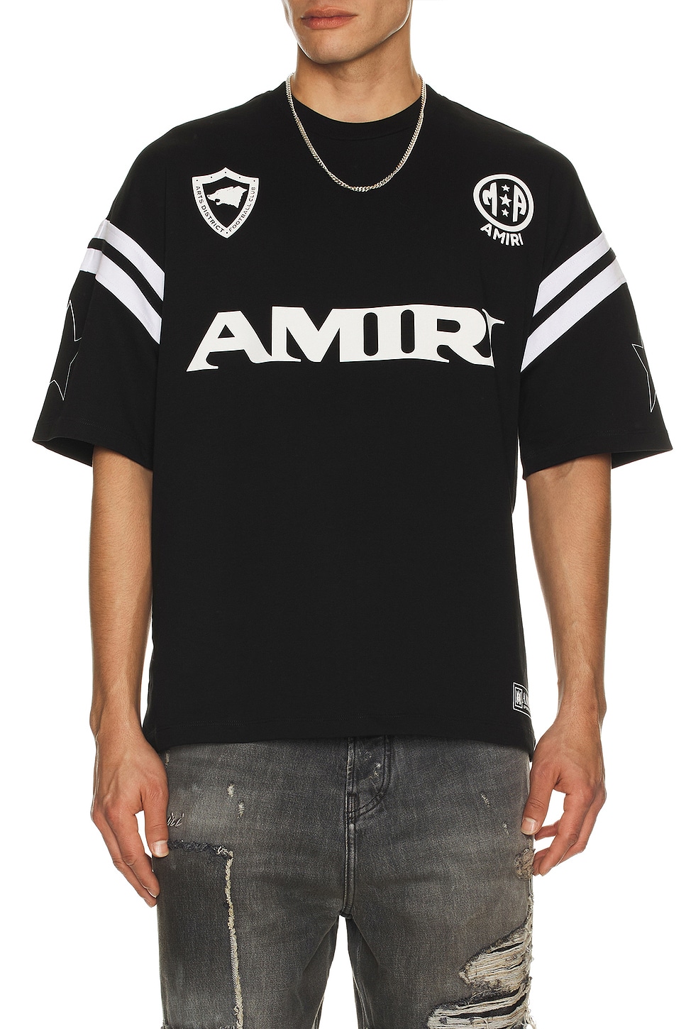 Image 1 of Amiri Sport Oversized Tee in Black