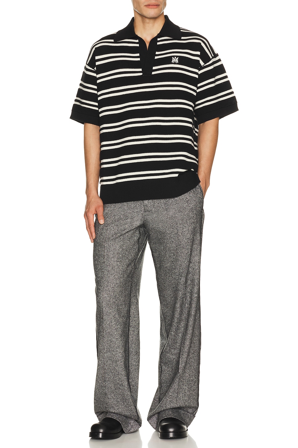 Amiri MA Stripe Knit Polo | Thumbnail 3 Amiri MA Stripe Knit Polo | Thumbnail 3
