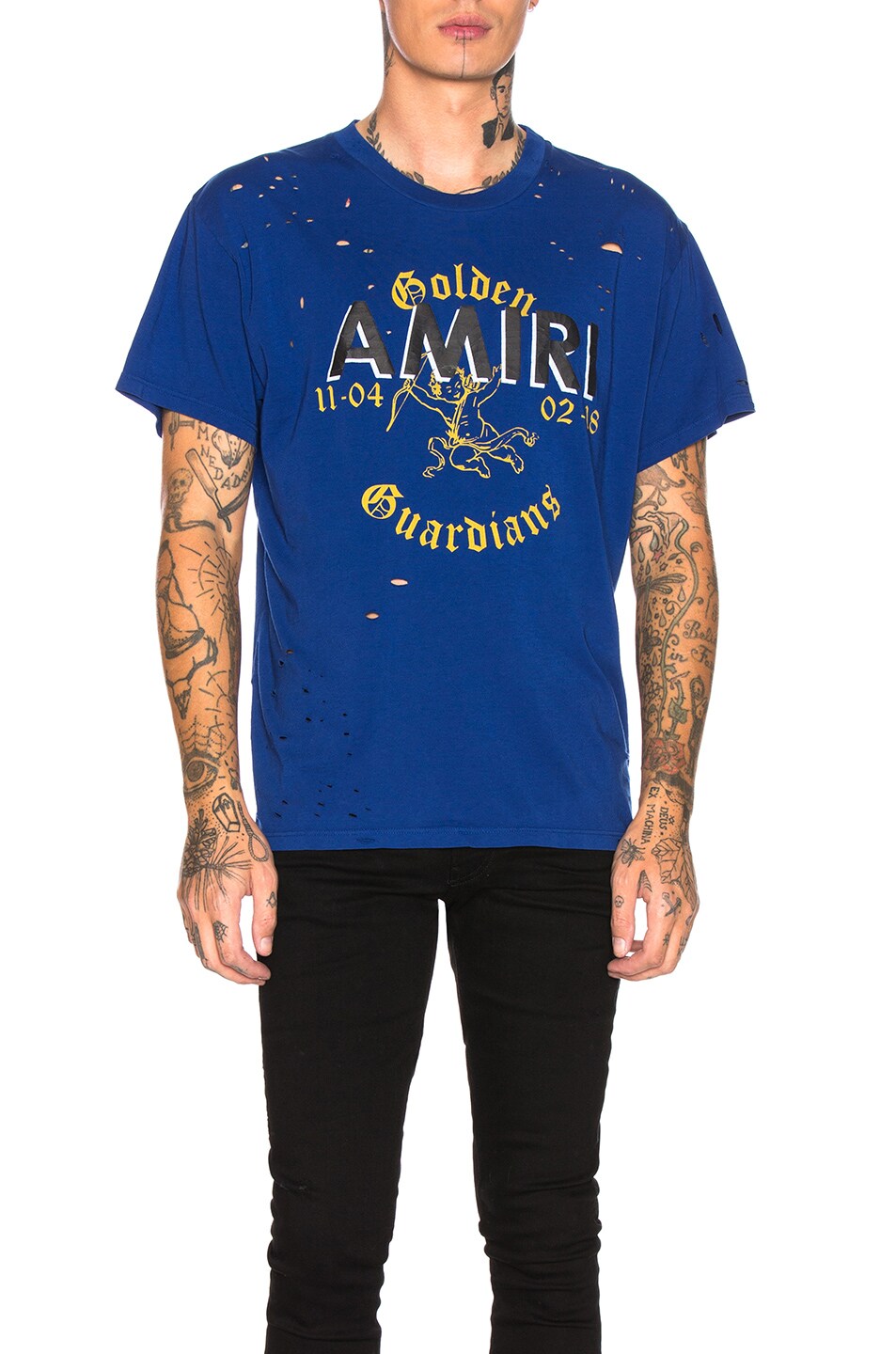 Image 1 of Amiri Team Graphic Tee in Royal Blue