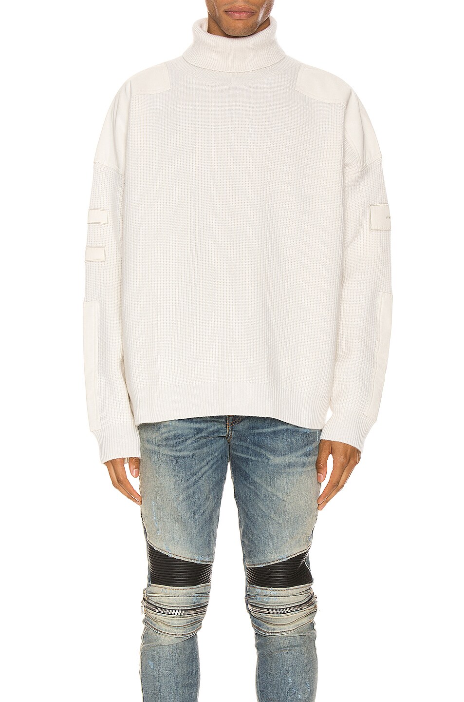 Image 1 of Amiri Military Patch Turtle Neck in White