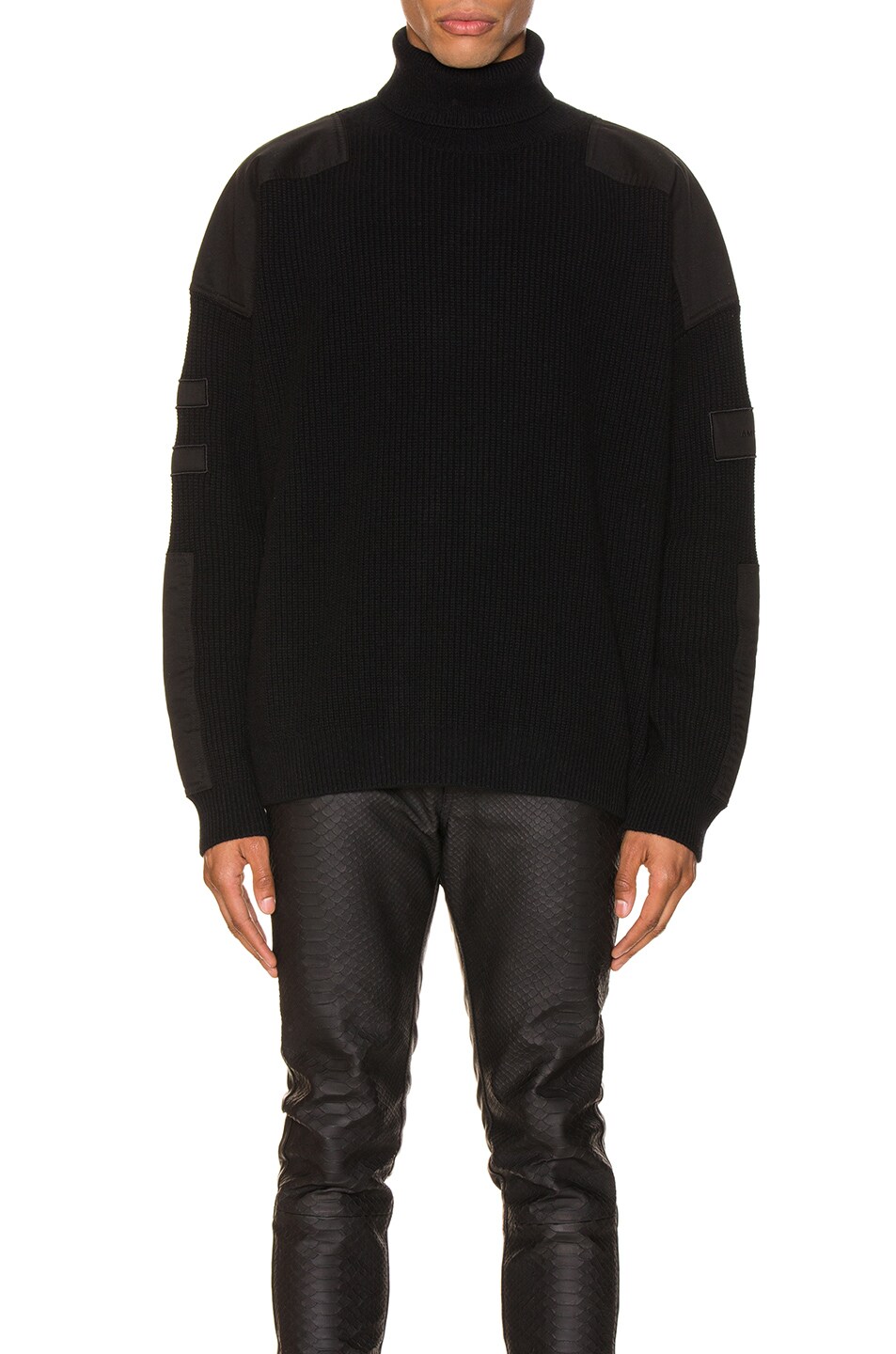 Image 1 of Amiri Military Patch Turtle Neck in Black