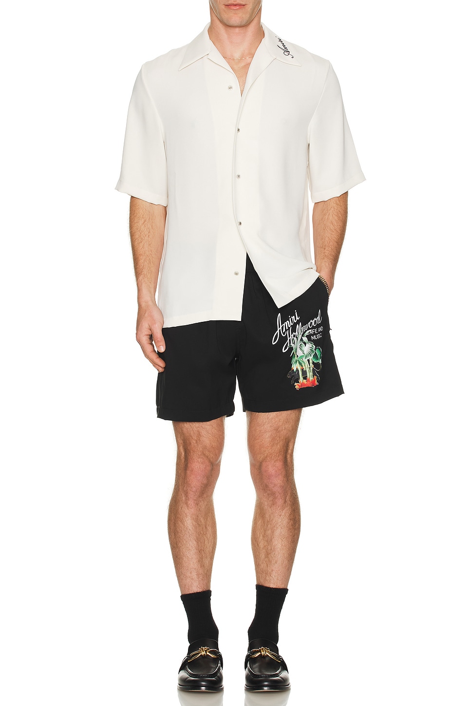 Image 1 of Amiri Hollywood Swim Trunk in Black