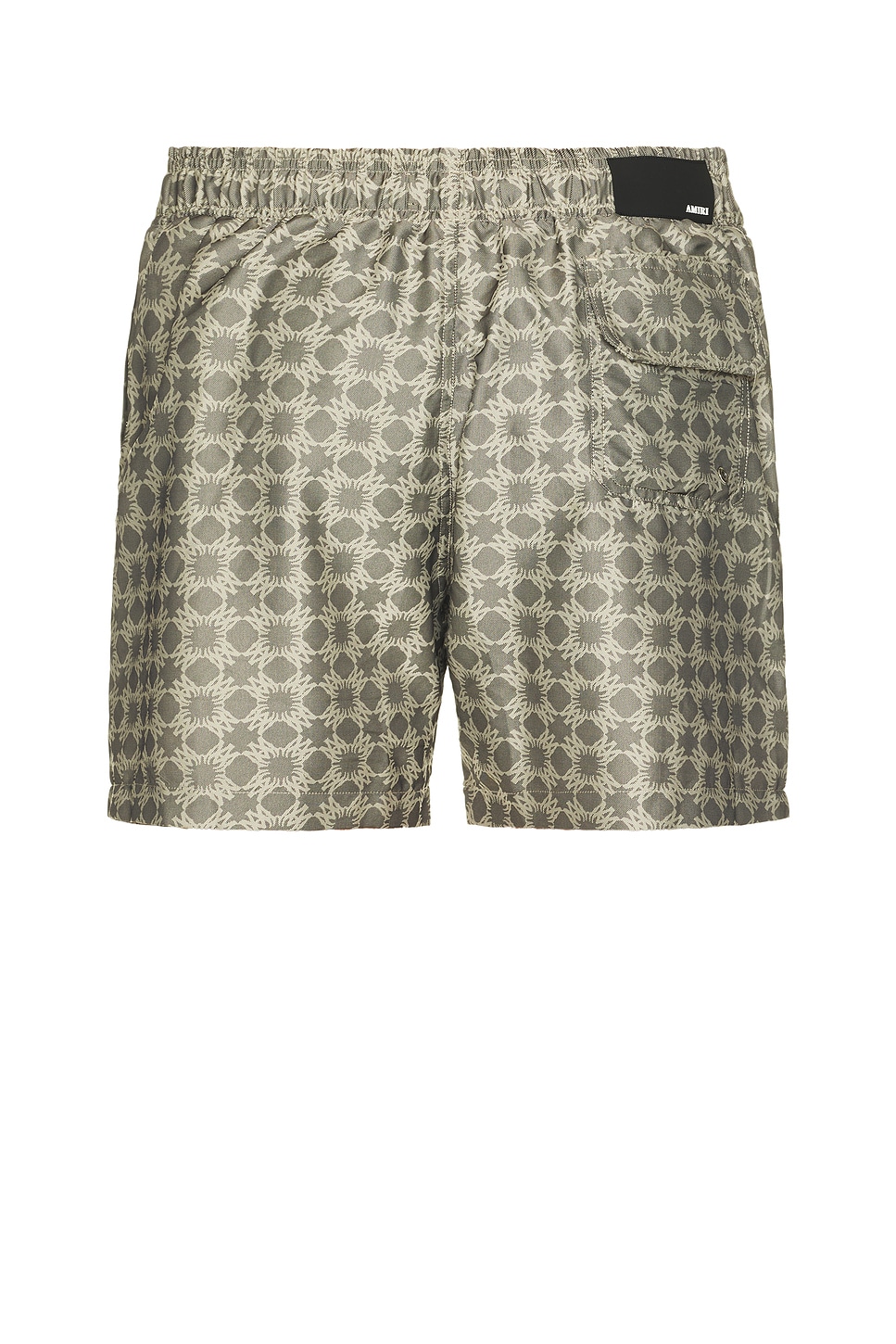 Amiri Mens Black Ma Quad Logo-embroidered Swimming Trunks In Green