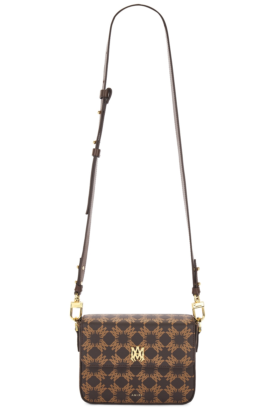 Shop Amiri Ma Quad Crossbody Bag In Brown