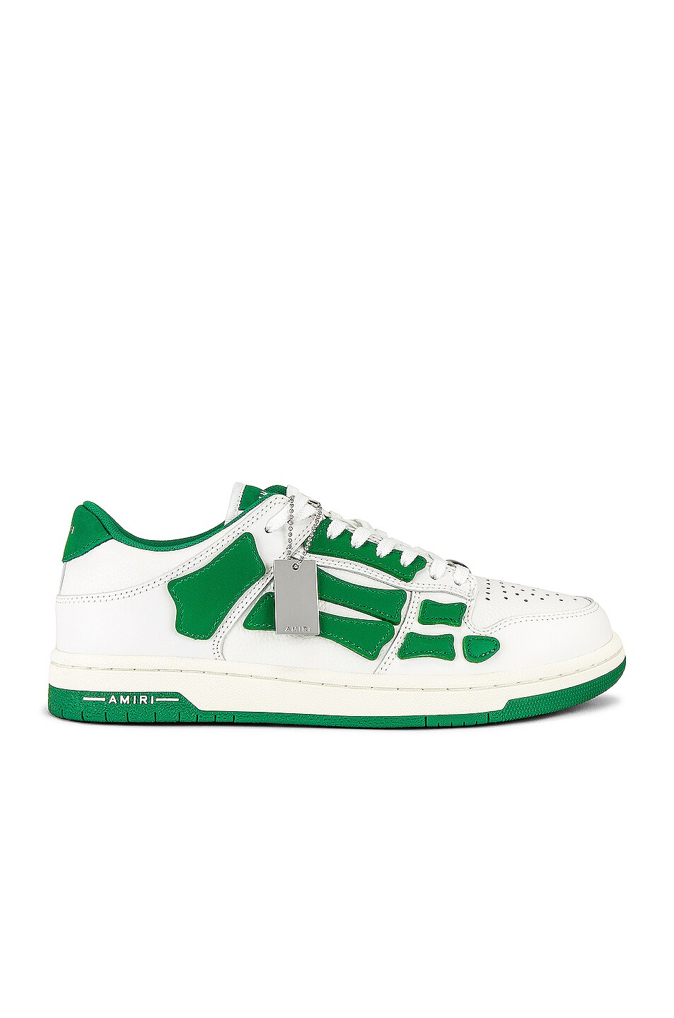 Image 1 of Amiri Skel Top Low Top Sneaker in White & Green