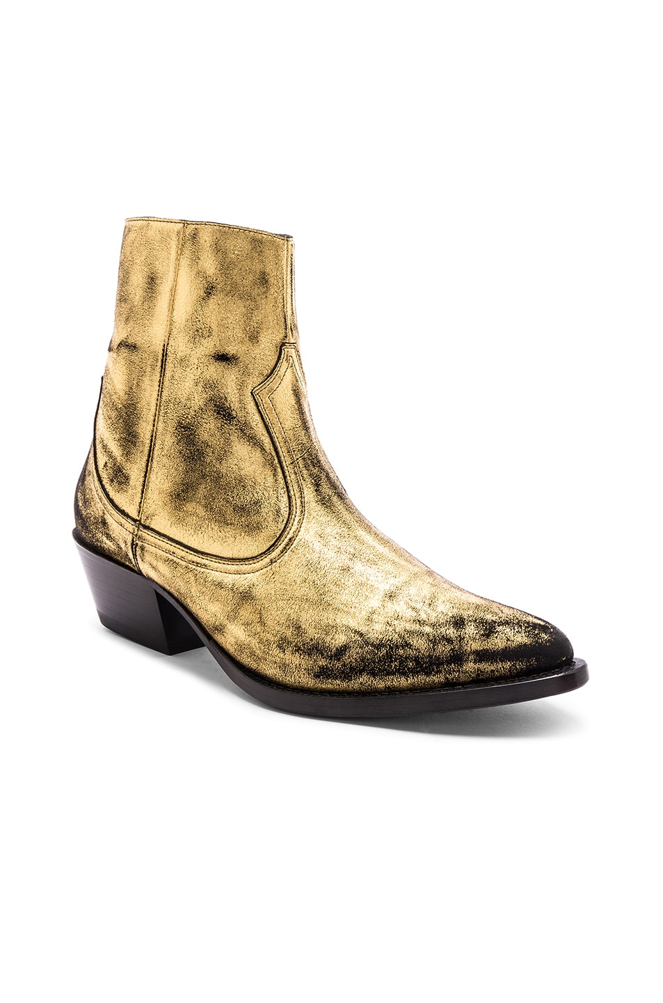 Image 1 of Amiri Western Metallic Boot in Gold