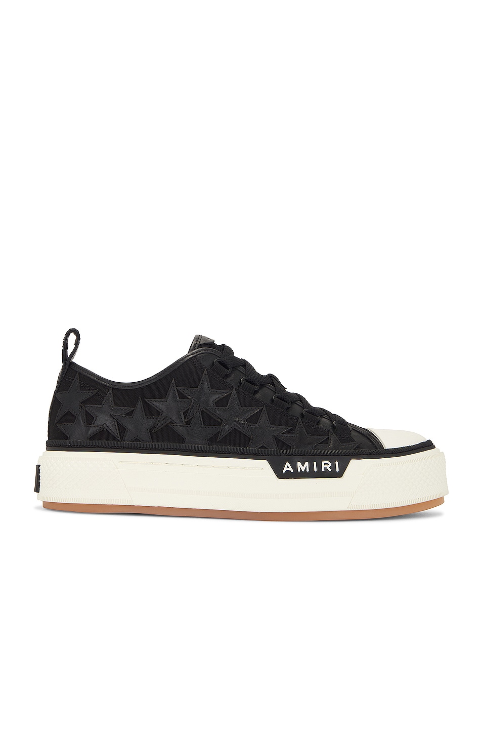 Image 1 of Amiri Stars Court Low Top Sneakers in Black & White