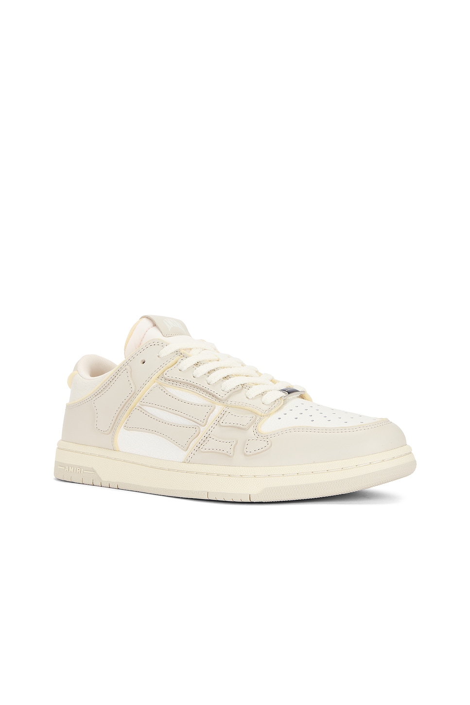 Shop Amiri Collegiate Skeleton Low Top Sneaker In Birch & White