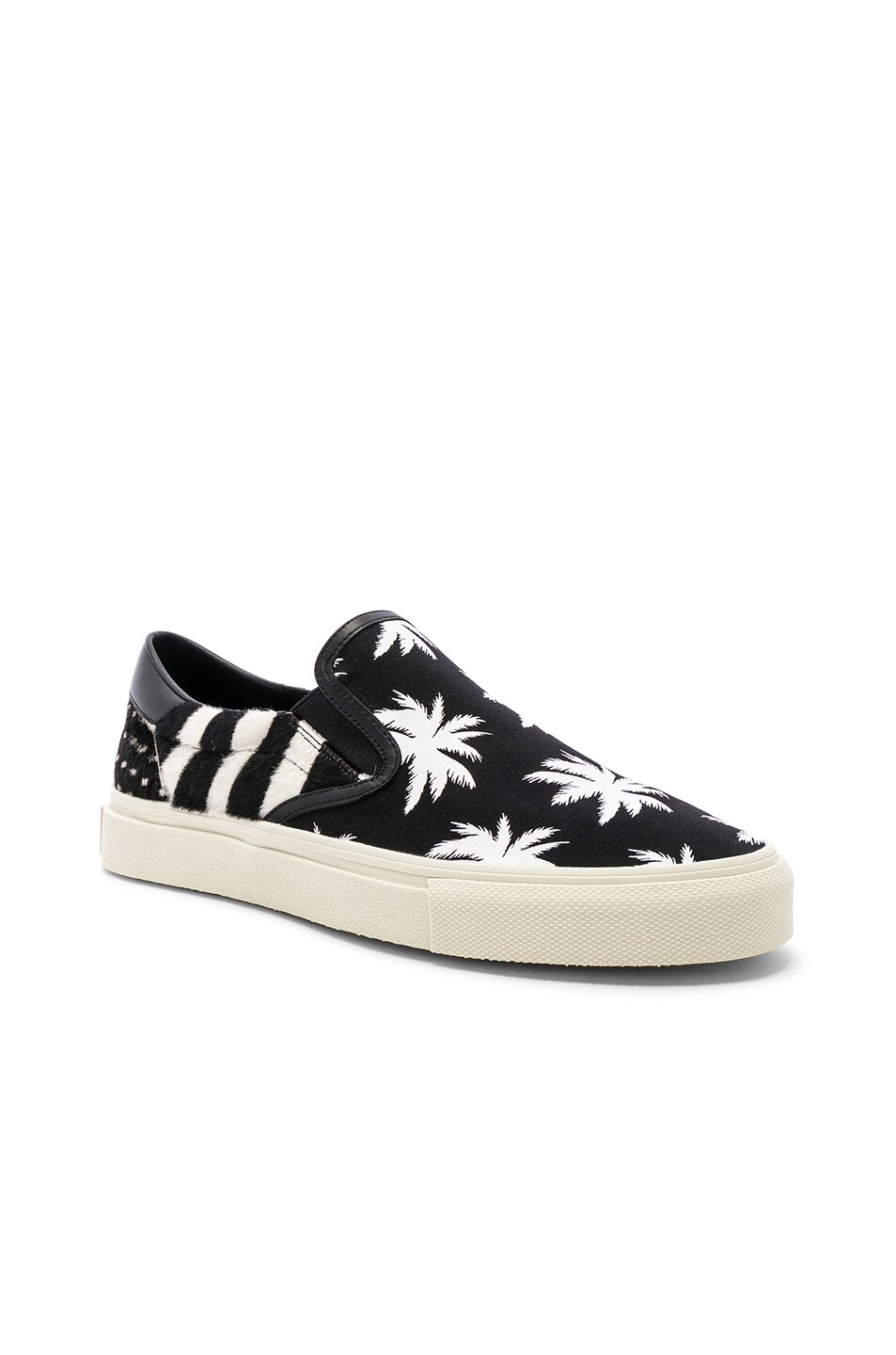 Image 1 of Amiri Slip On Palm Sneaker in Black & White