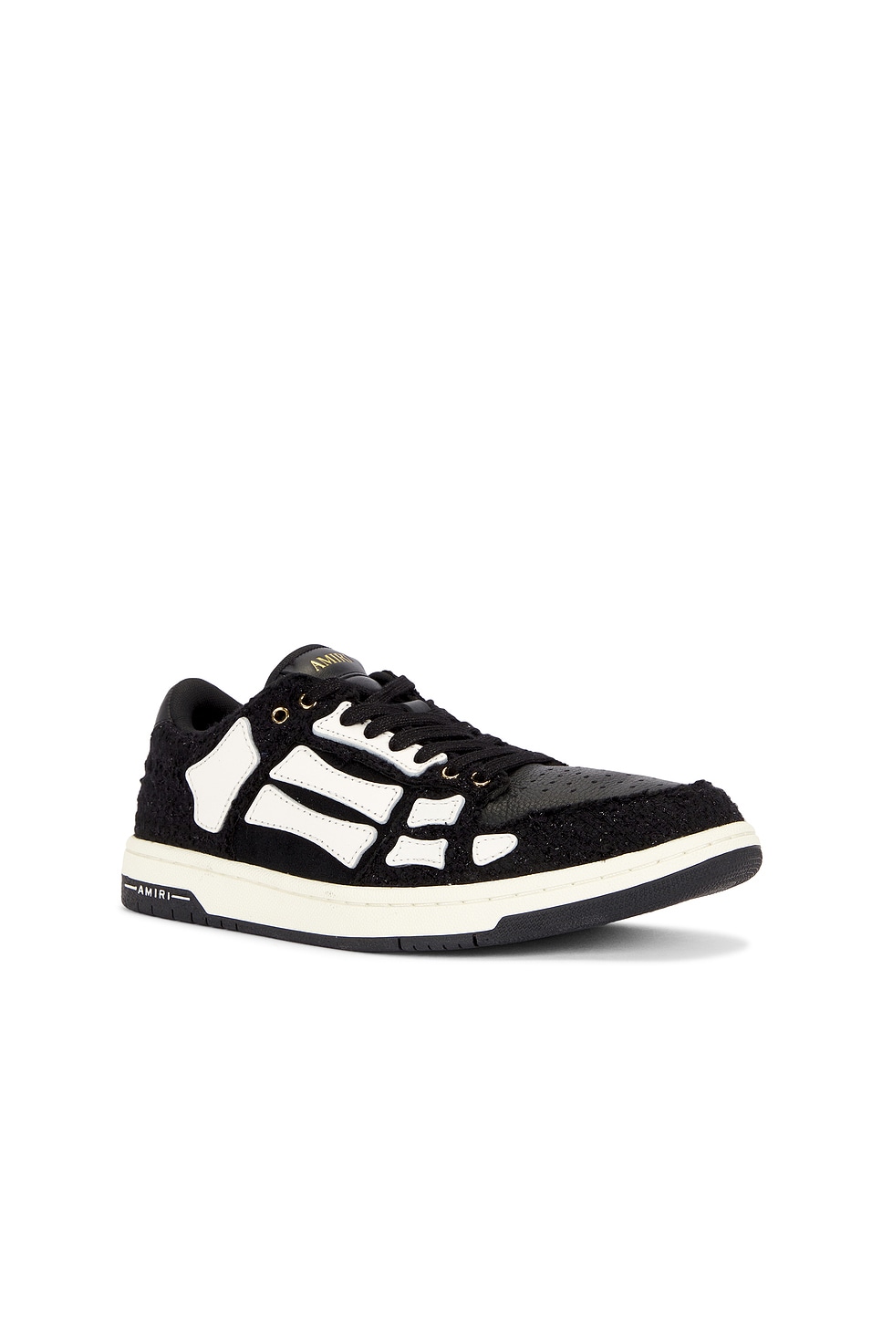 Amiri Low-top Sneakers With Textured Panels In Black