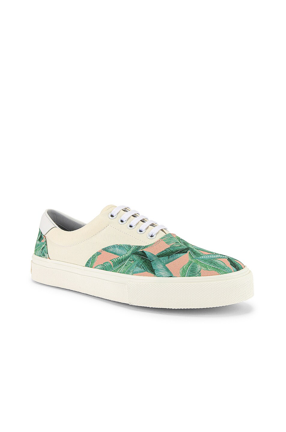 Image 1 of Amiri Small Banana Leaf Lace Up in Green / Peach / Natural
