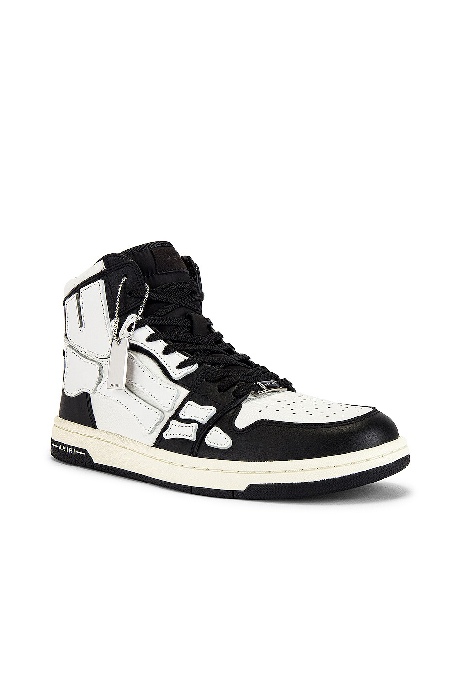 Image 1 of Amiri Skel Hi-Top Sneakers in Black & White