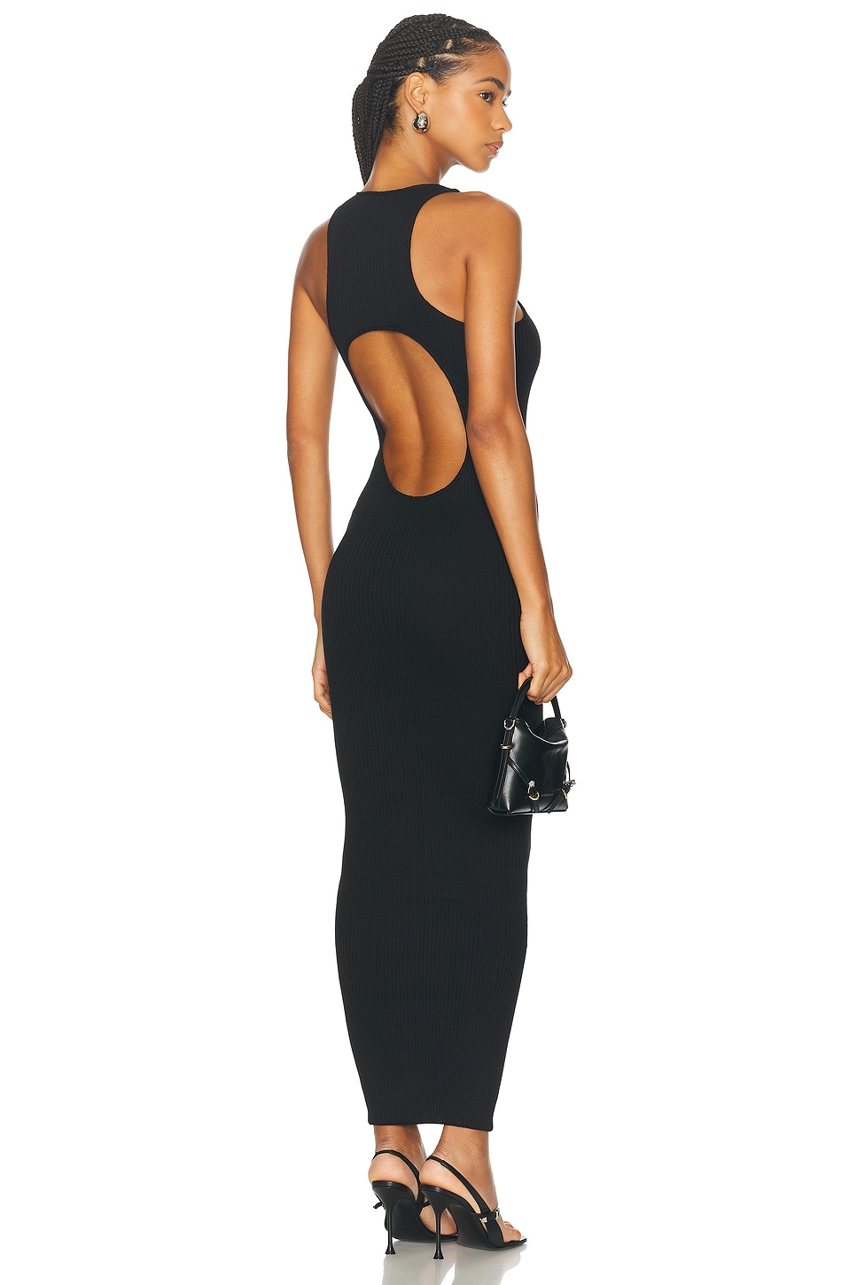 Amiri Stacked Maxi Dress In Black