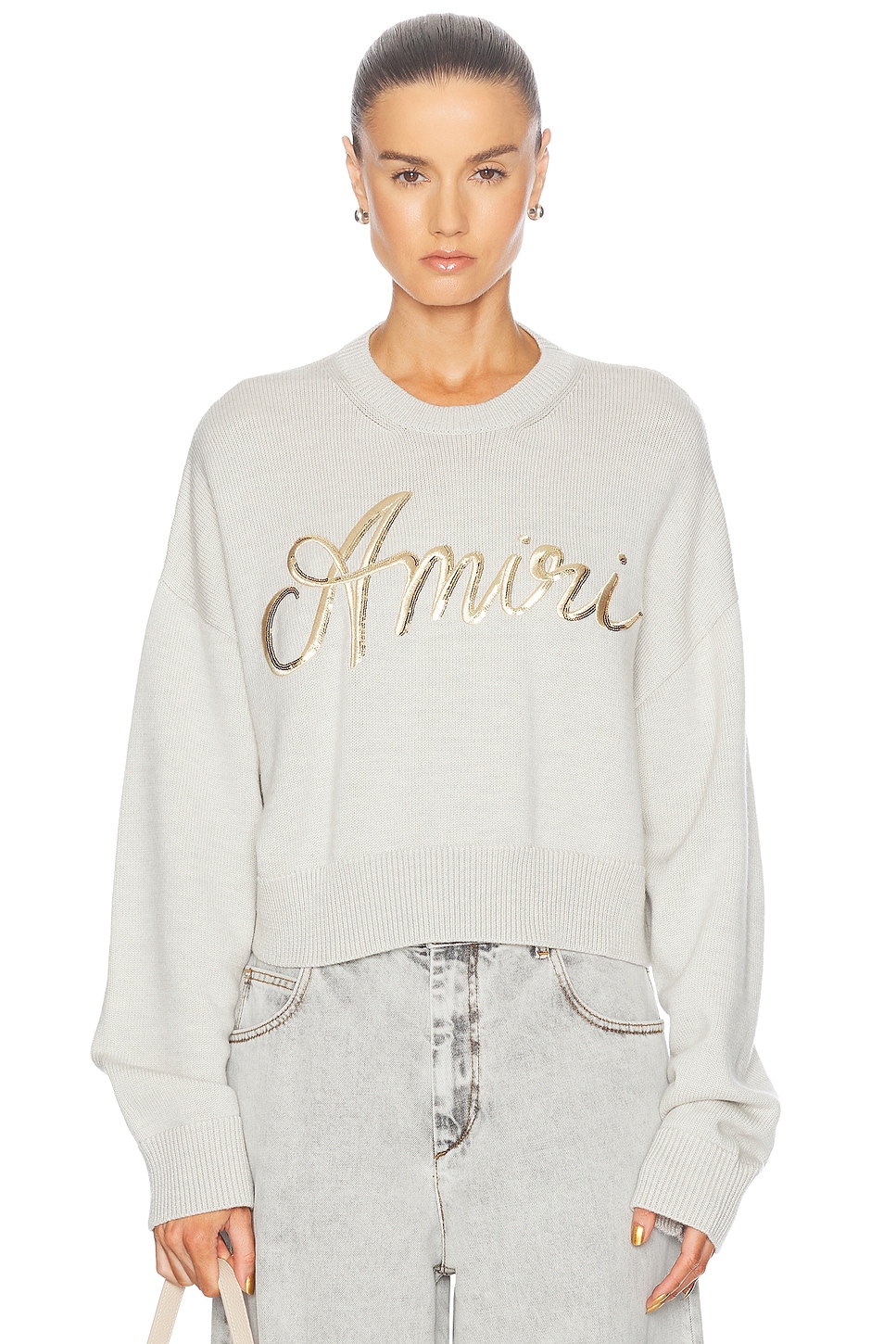 MA Swirl Crew Sweatshirt in Grey