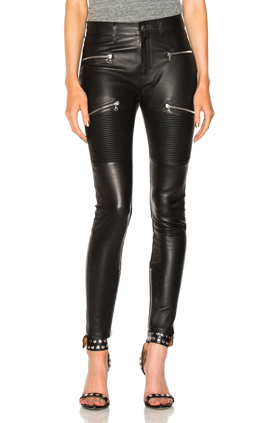 Image 1 of Amiri Lx1 Leather Skinny in Black
