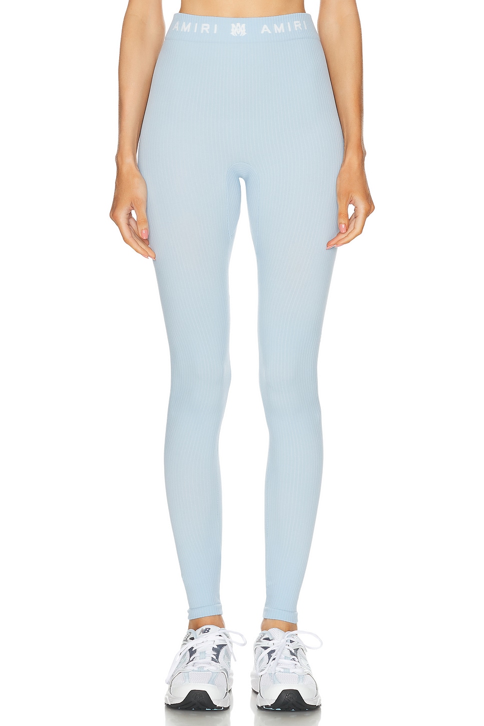 Image 1 of Amiri Ma Ribbed Seamless Legging in Cerulean