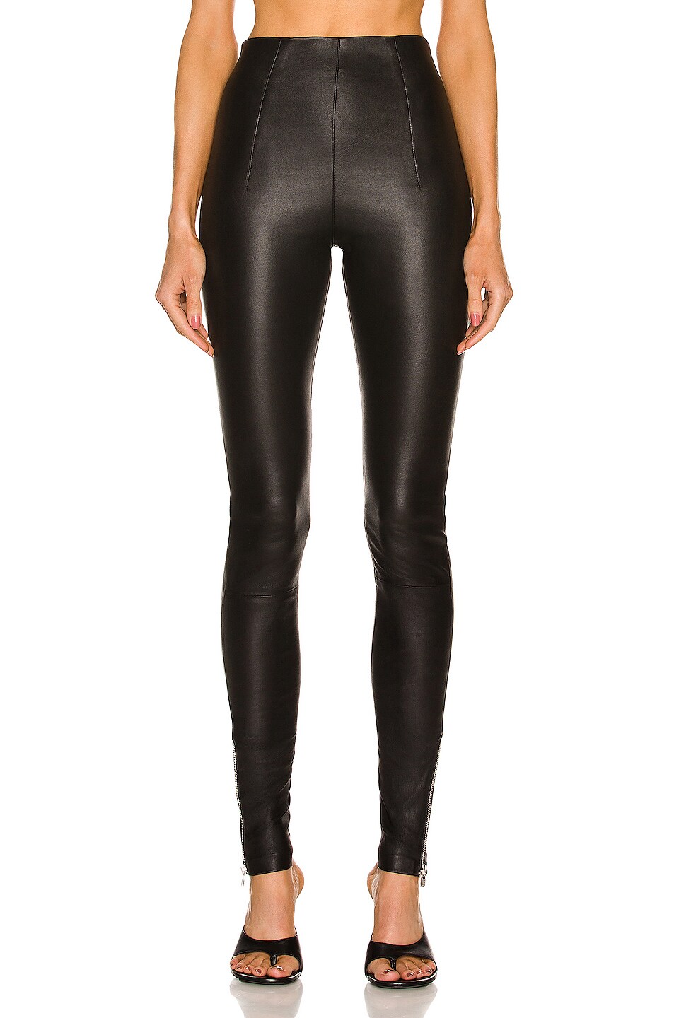 Image 1 of Amiri Leather Legging in Black