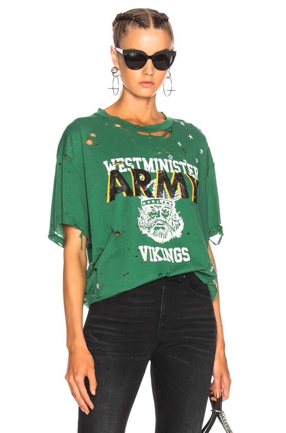 Image 1 of Amiri Vintage Oversize Army Tee in Green